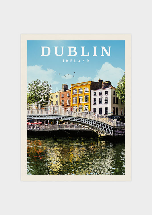 Dublin, Ireland - Vintage Travel Print - Vintaprints