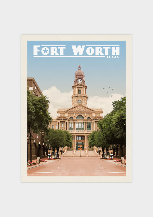 Fort Worth, Texas Vintage Wall Art Travel Poster | Vintaprints