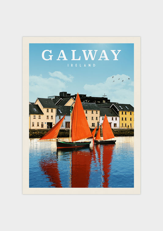 Galway, Ireland - Vintage Travel Print - Vintaprints
