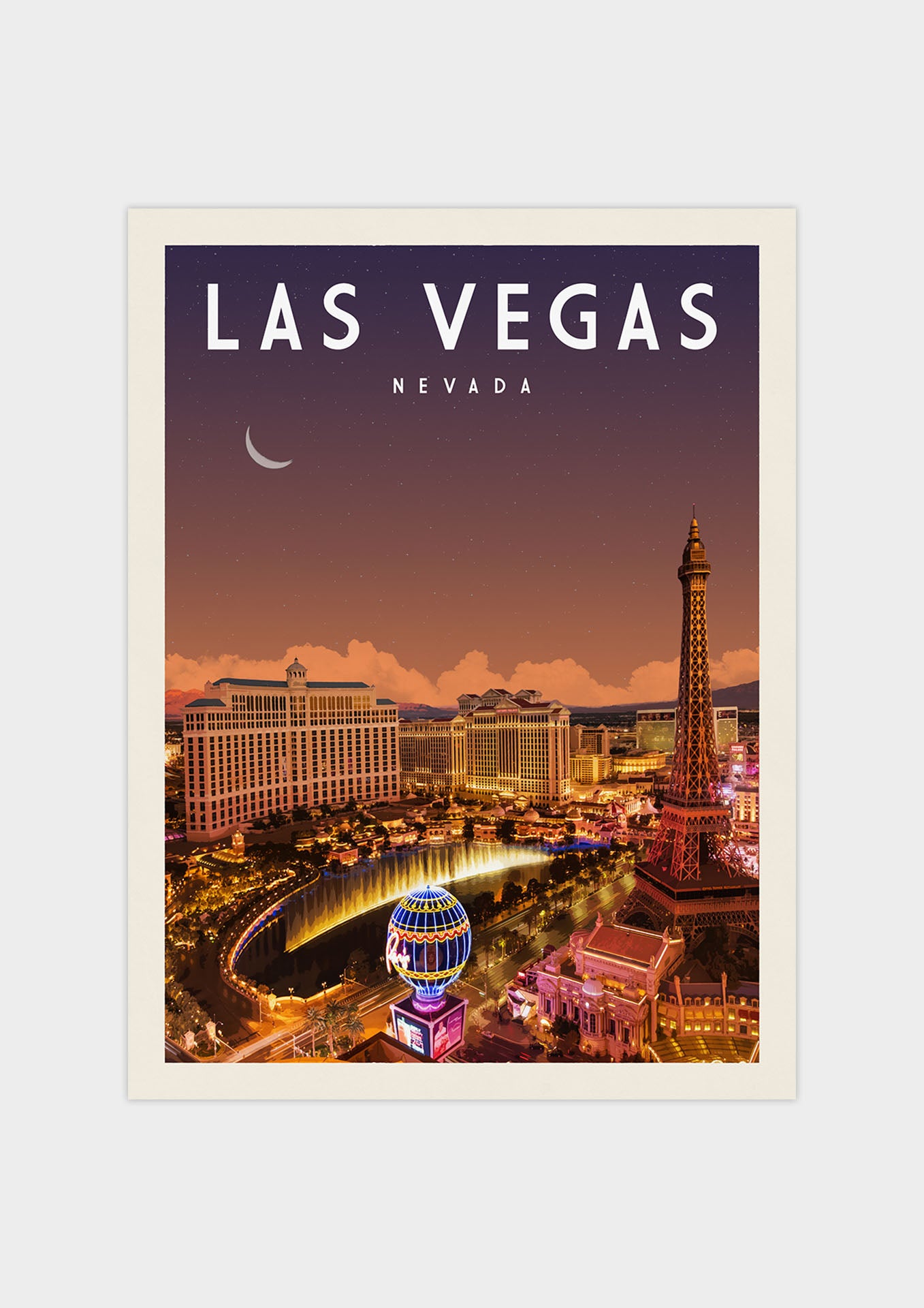 Las Vegas, Nevada Vintage Wall Art Travel Poster | Vintaprints