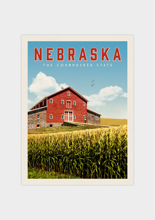 Nebraska Vintage Wall Art Travel Poster | Vintaprints