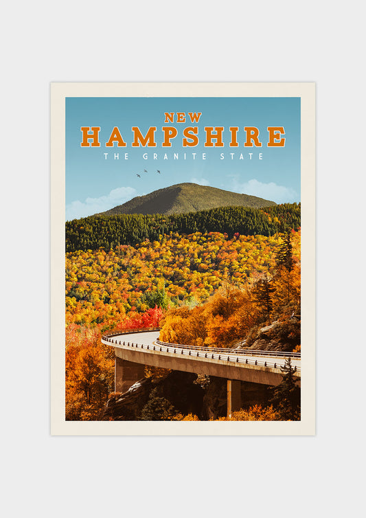 New Hampshire Vintage Wall Art Travel Poster | Vintaprints