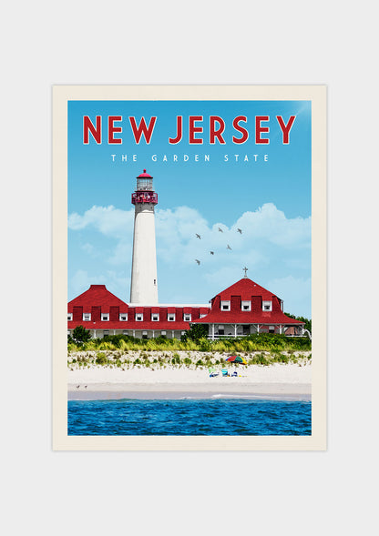 New Jersey Vintage Wall Art Travel Poster | Vintaprints