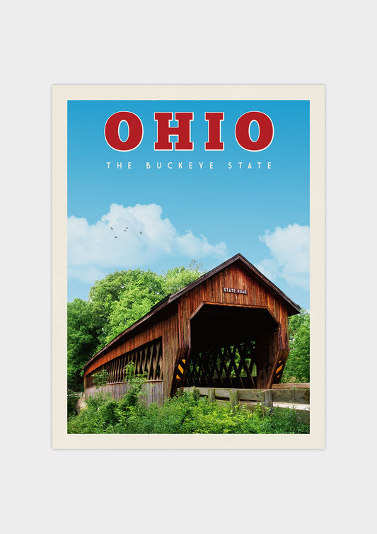Ohio Vintage Wall Art Travel Poster | Vintaprints
