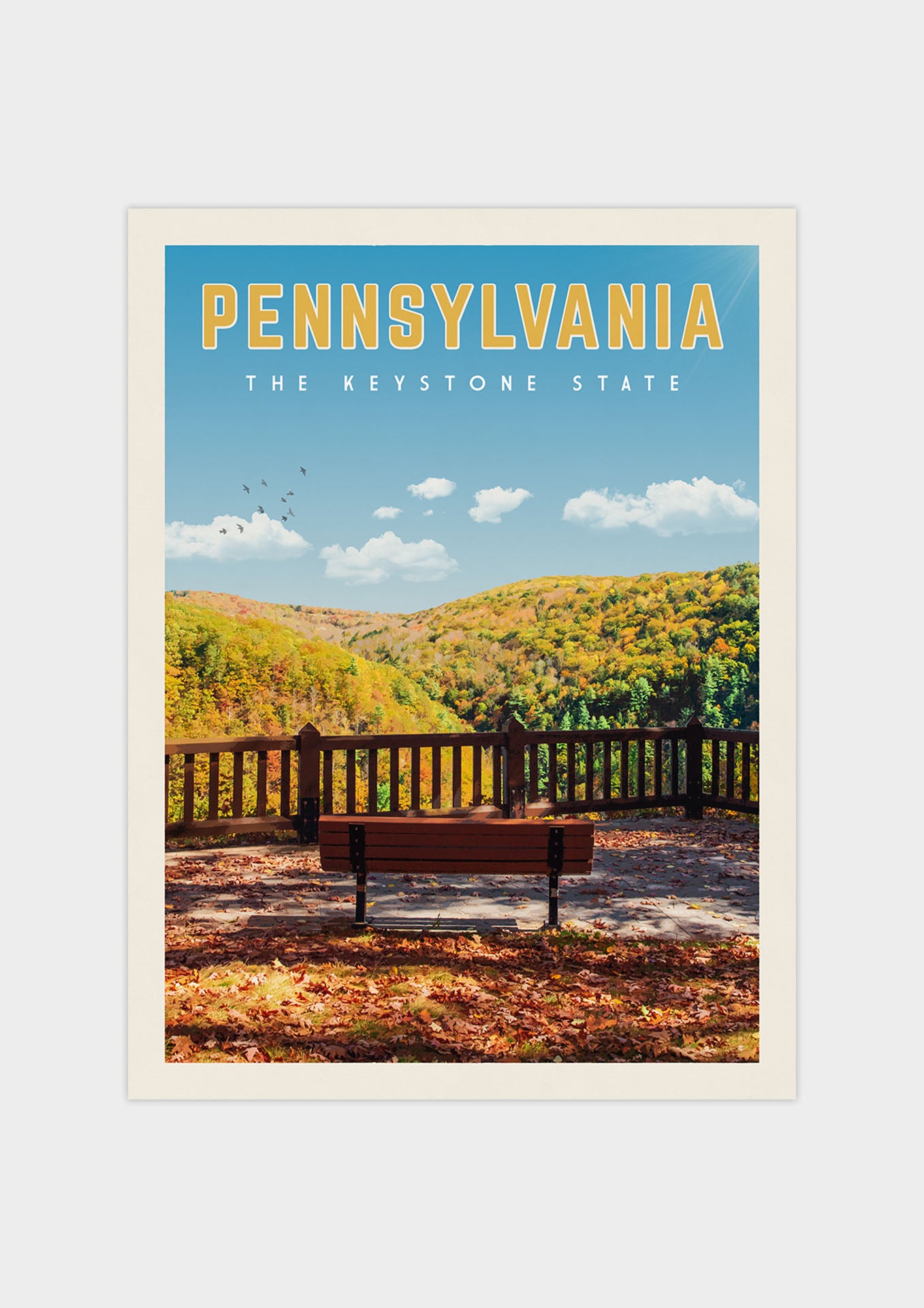 Pennsylvania Vintage Wall Art Travel Poster | Vintaprints