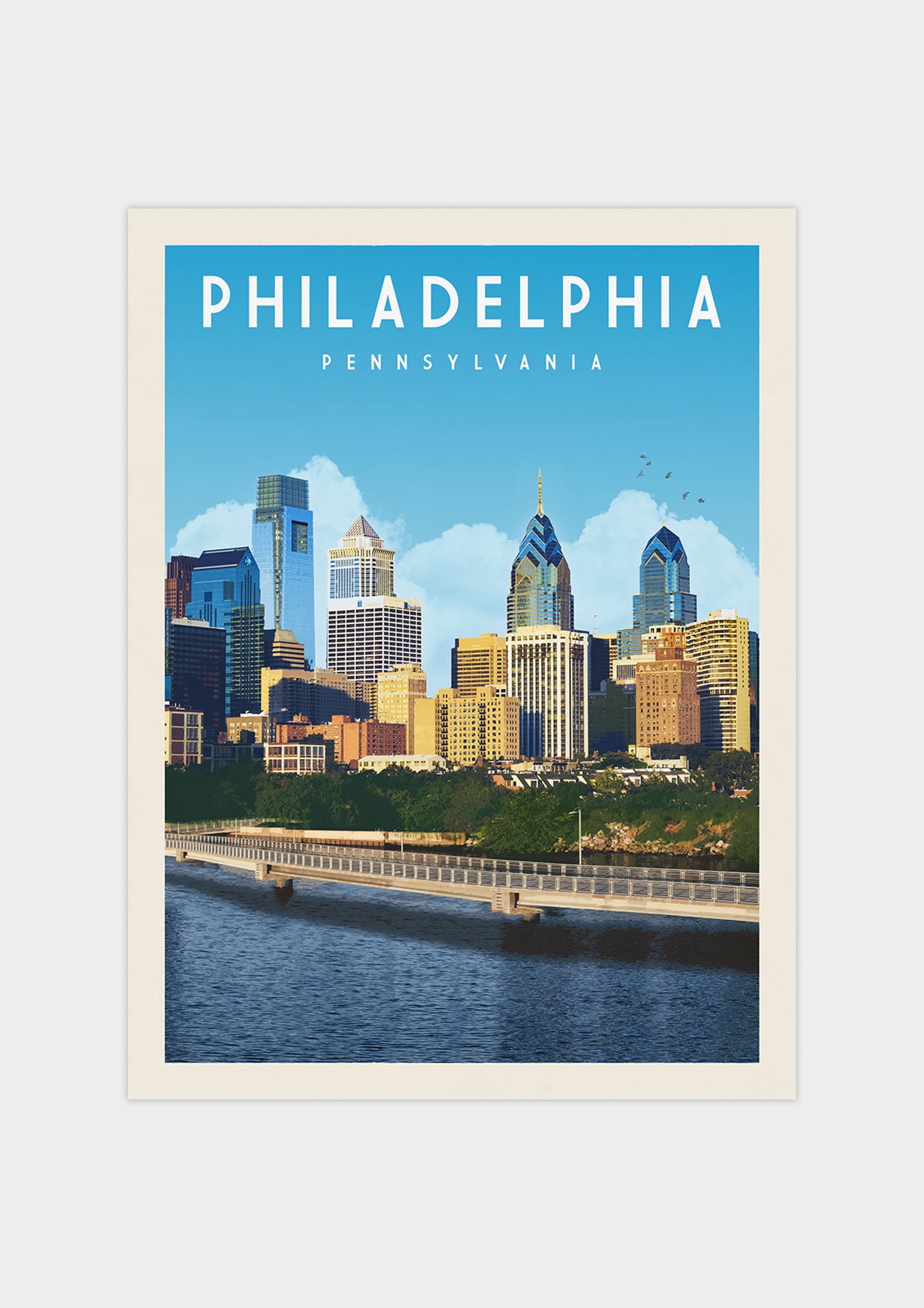 Philadelphia, Pennsylvania Vintage Wall Art Travel Poster | Vintaprints