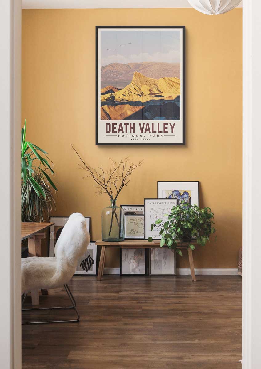 Death Valley Minimalist National Park Poster