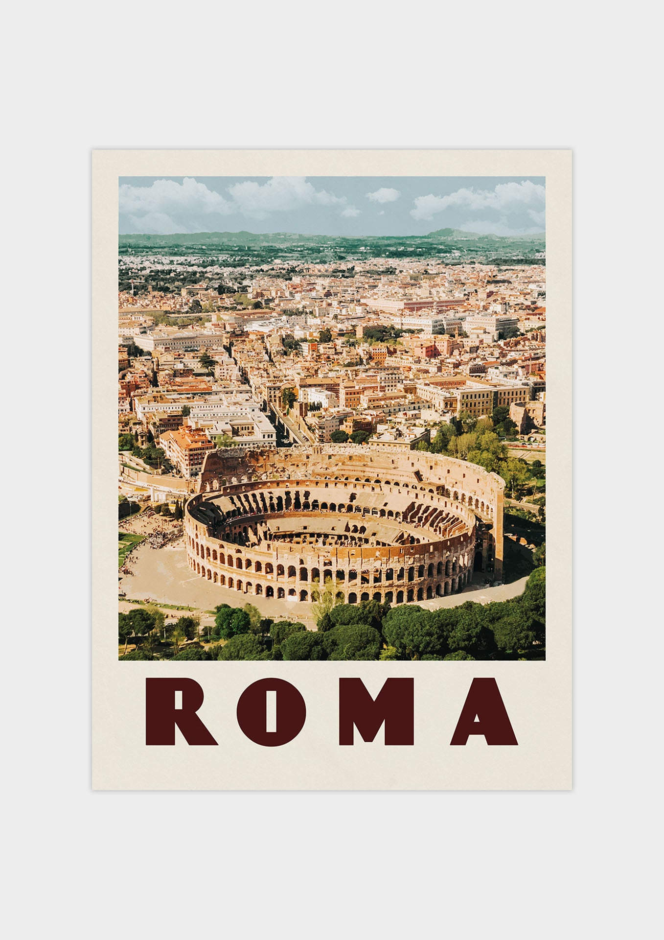 Rome, Italy - Vintage Travel Poster