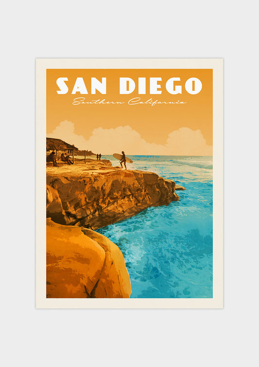 San Diego, California Vintage Wall Art Travel Poster | Vintaprints