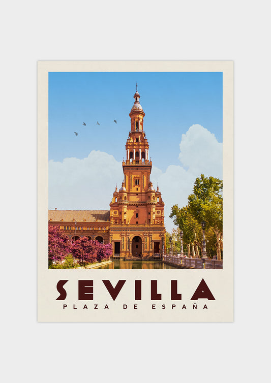 Sevilla, Spain - Vintage Travel Print