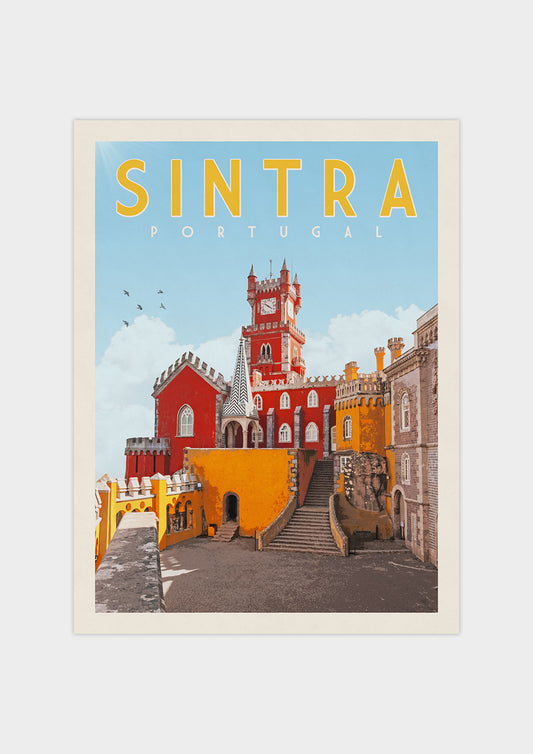 Sintra, Portugal - Vintage Travel Print
