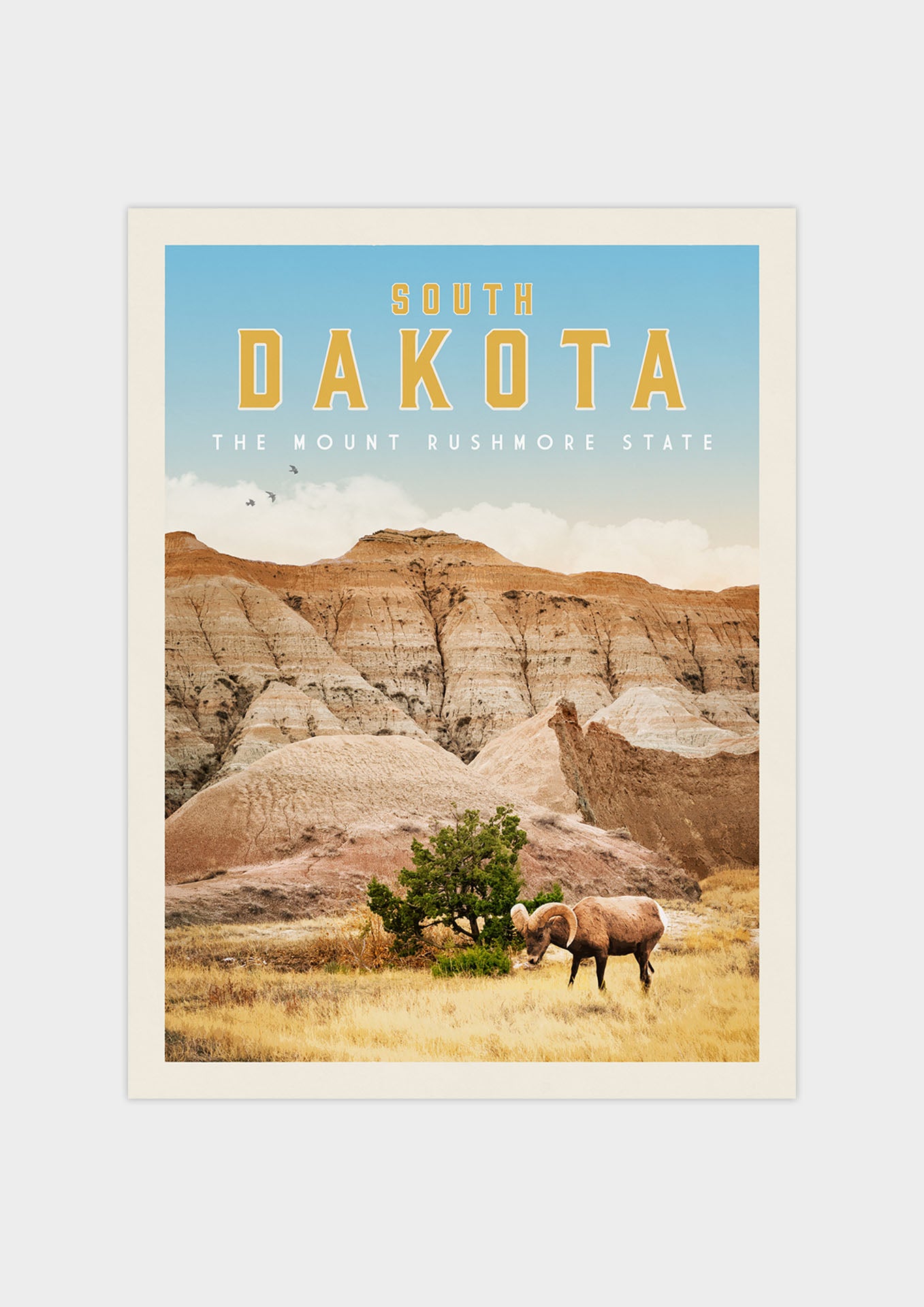 South Dakota Vintage Wall Art Travel Poster | Vintaprints