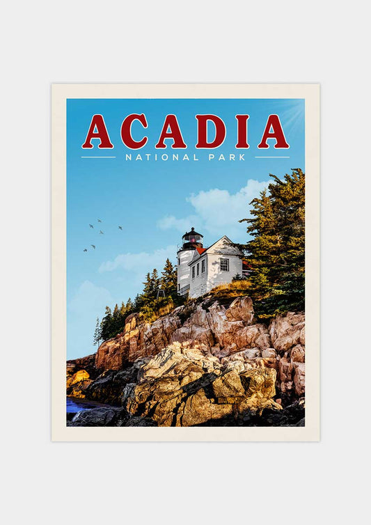 Acadia National Park - Vintage Travel Print