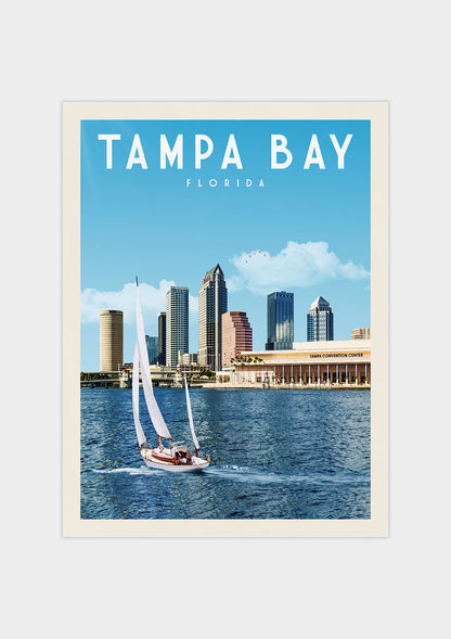 Tampa Bay, Florida Vintage Wall Art Travel Poster | Vintaprints