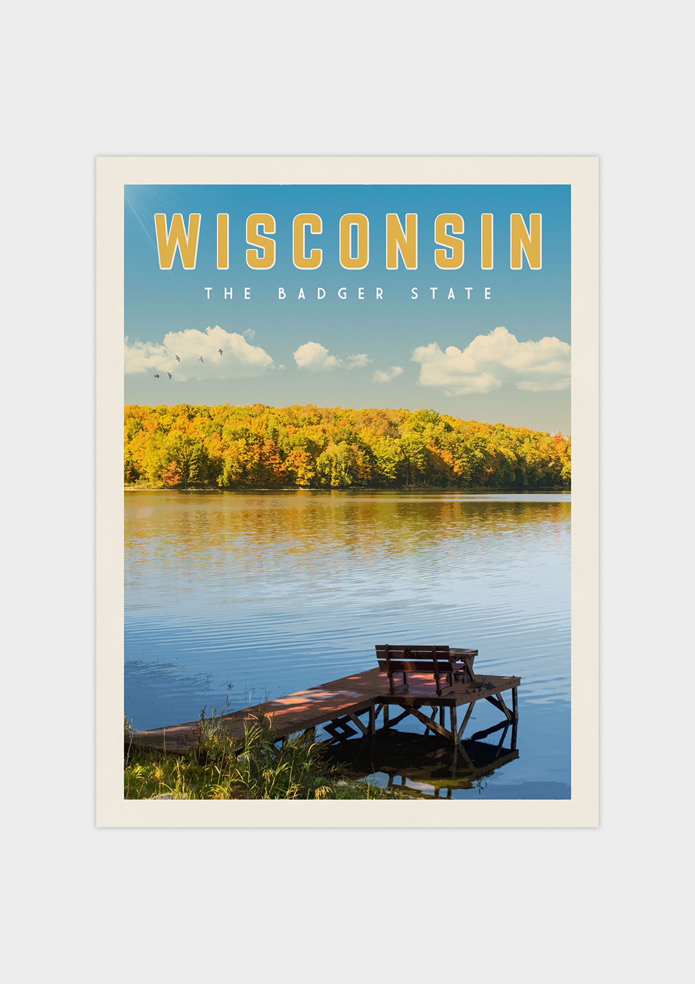 Wisconsin - Vintage Travel Print