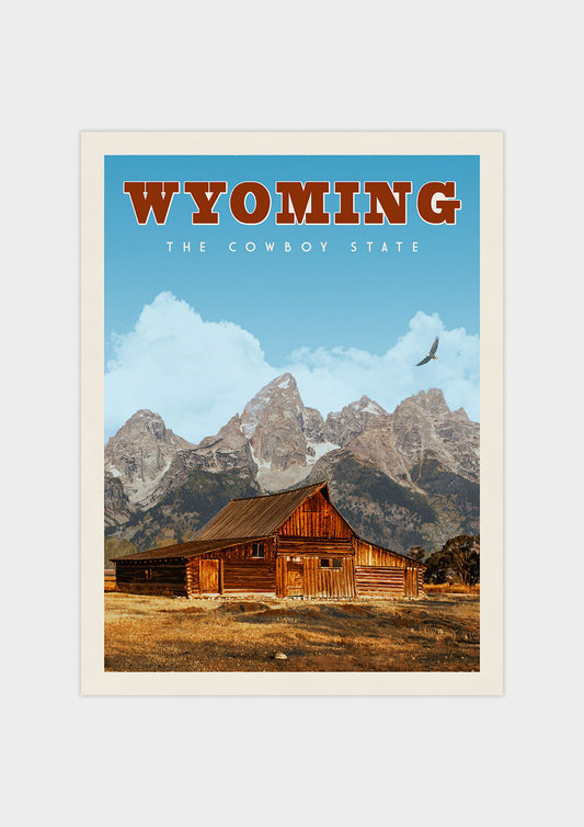 Wyoming - Vintage Travel Print