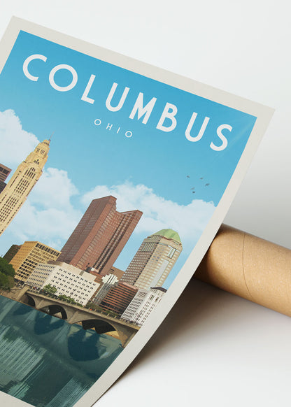 Columbus, Ohio - Vintage Travel Print - Vintaprints