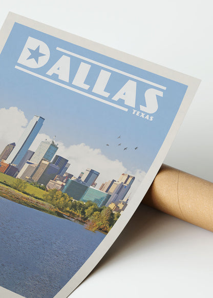 Dallas, Texas - Vintage Travel Print - Vintaprints