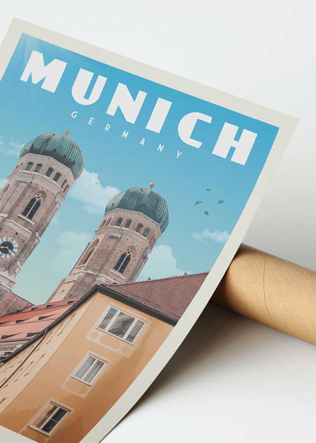 Munich, Germany - Vintage Travel Print