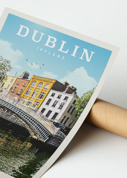 Dublin, Ireland - Vintage Travel Print - Vintaprints