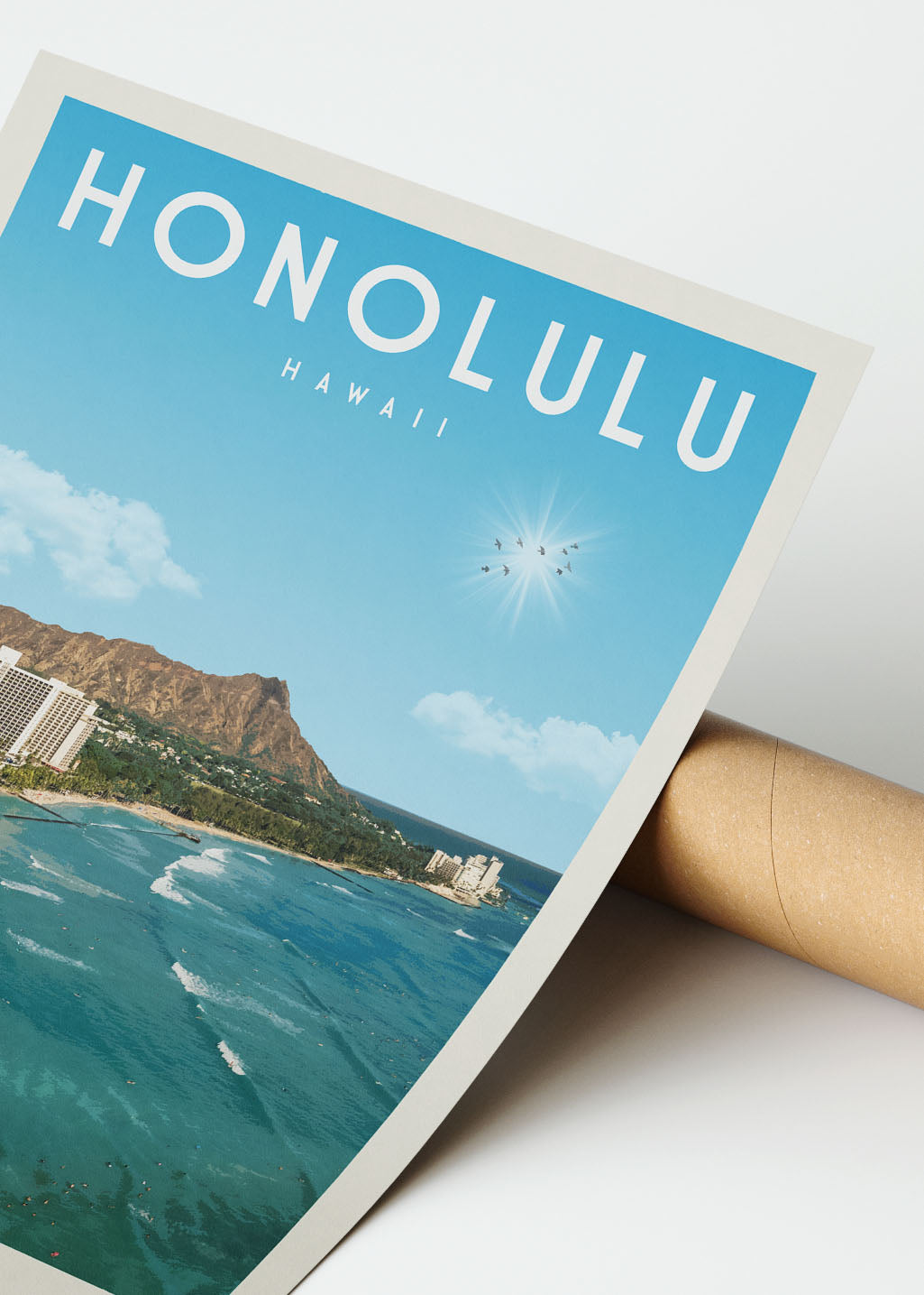 Honolulu, Hawaii - Vintage Travel Print - Vintaprints