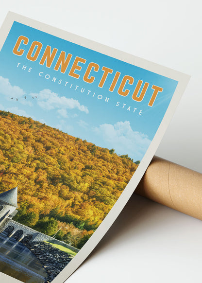 Connecticut - Vintage Travel Print