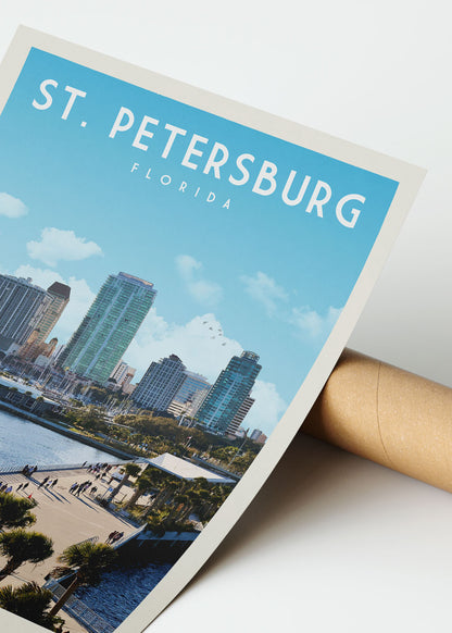 St. Petersburg, Florida - Vintage Travel Print