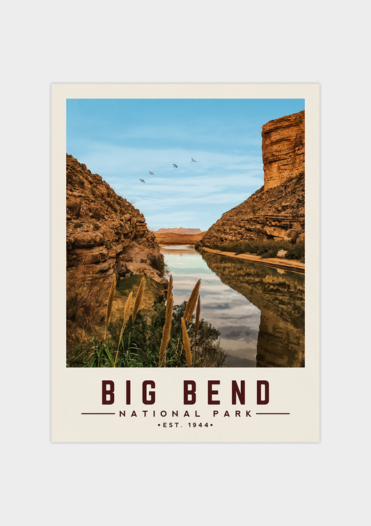 Big Bend Minimalist National Park Poster | Vintaprints