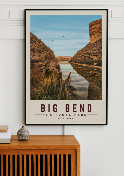 Big Bend Minimalist National Park Poster