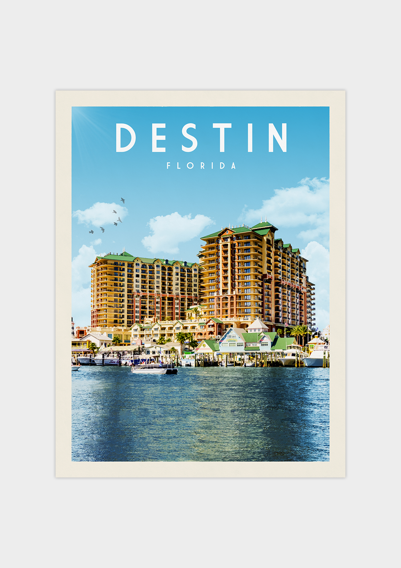 Destin, Florida Vintage Wall Art Travel Poster | Vintaprints