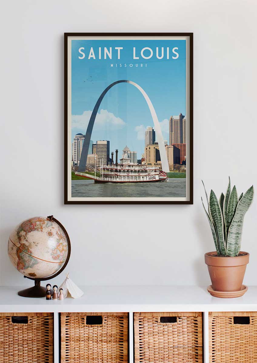 St. Louis, Missouri - Vintage Travel Poster