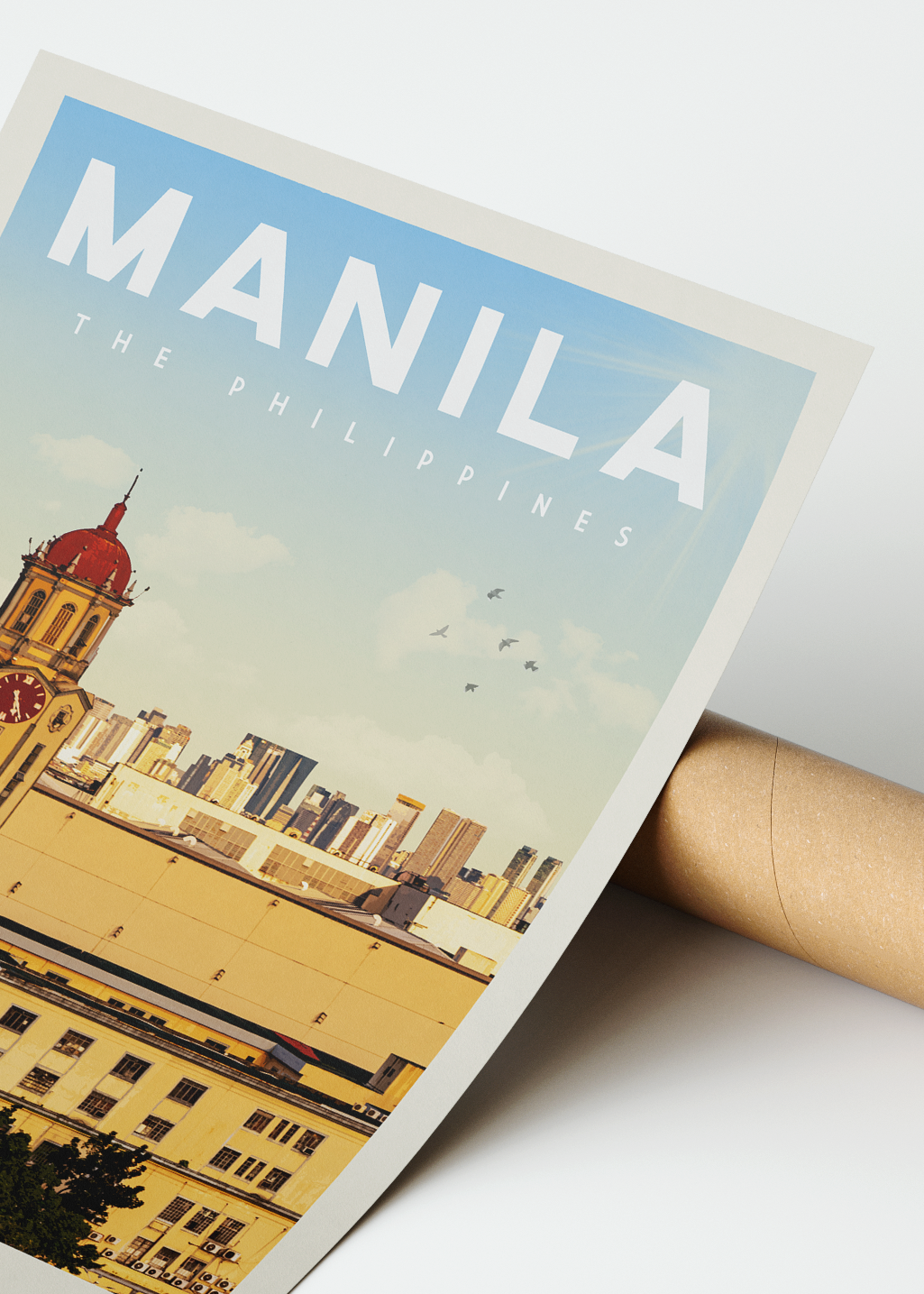 Manila, Philippines - Vintage Travel Print