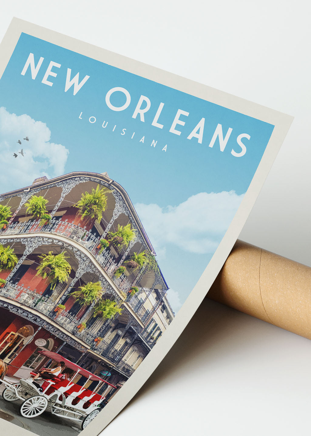New Orleans, Louisiana - Vintage Travel Print - Vintaprints