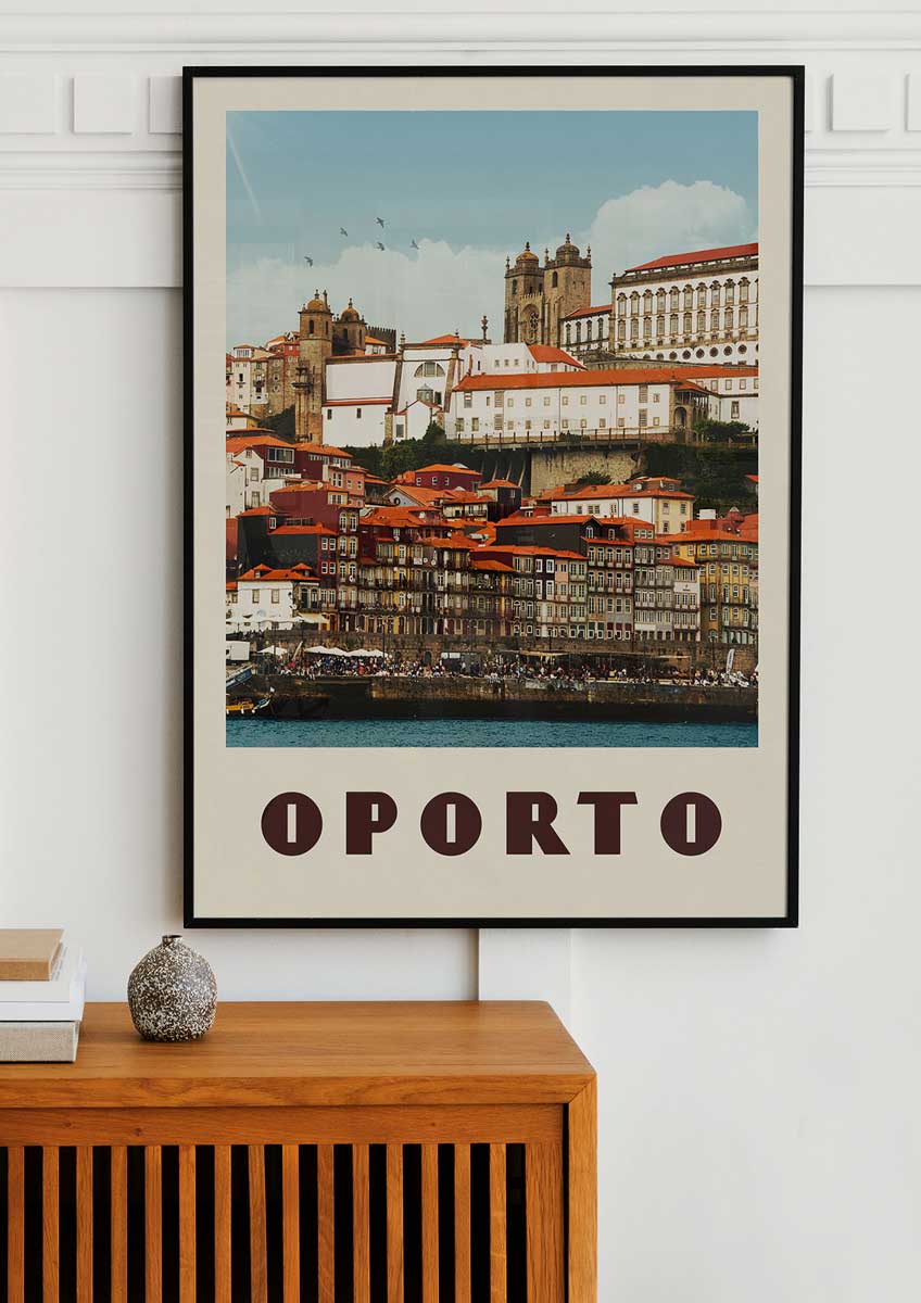 Porto, Portugal - Vintage Travel Print