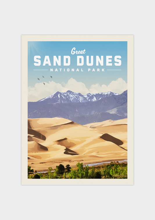 Great Sand Dunes Vintage National Park Poster | Vintaprints