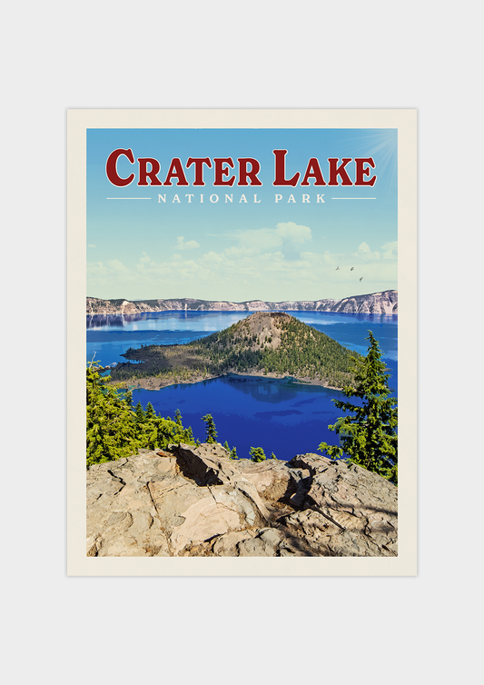 Crater Lake Vintage National Park Poster | Vintaprints