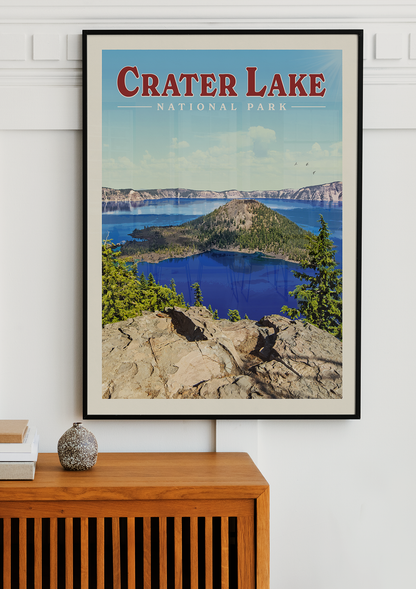 Crater Lake National Park - Vintage Travel Print