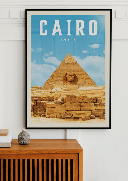 Cairo, Egypt - Vintage Travel Print