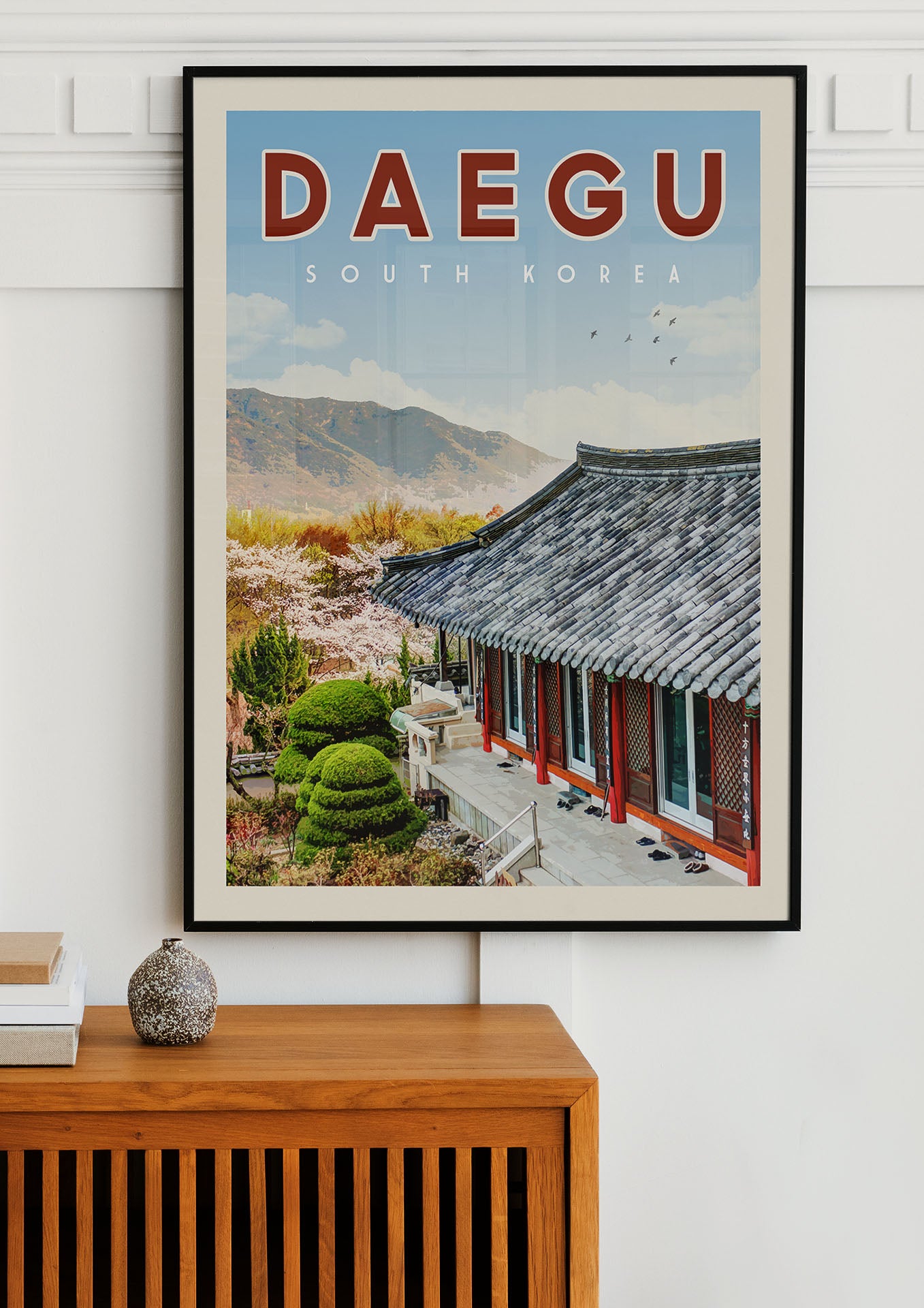 Daegu, South Korea - Vintage Travel Print