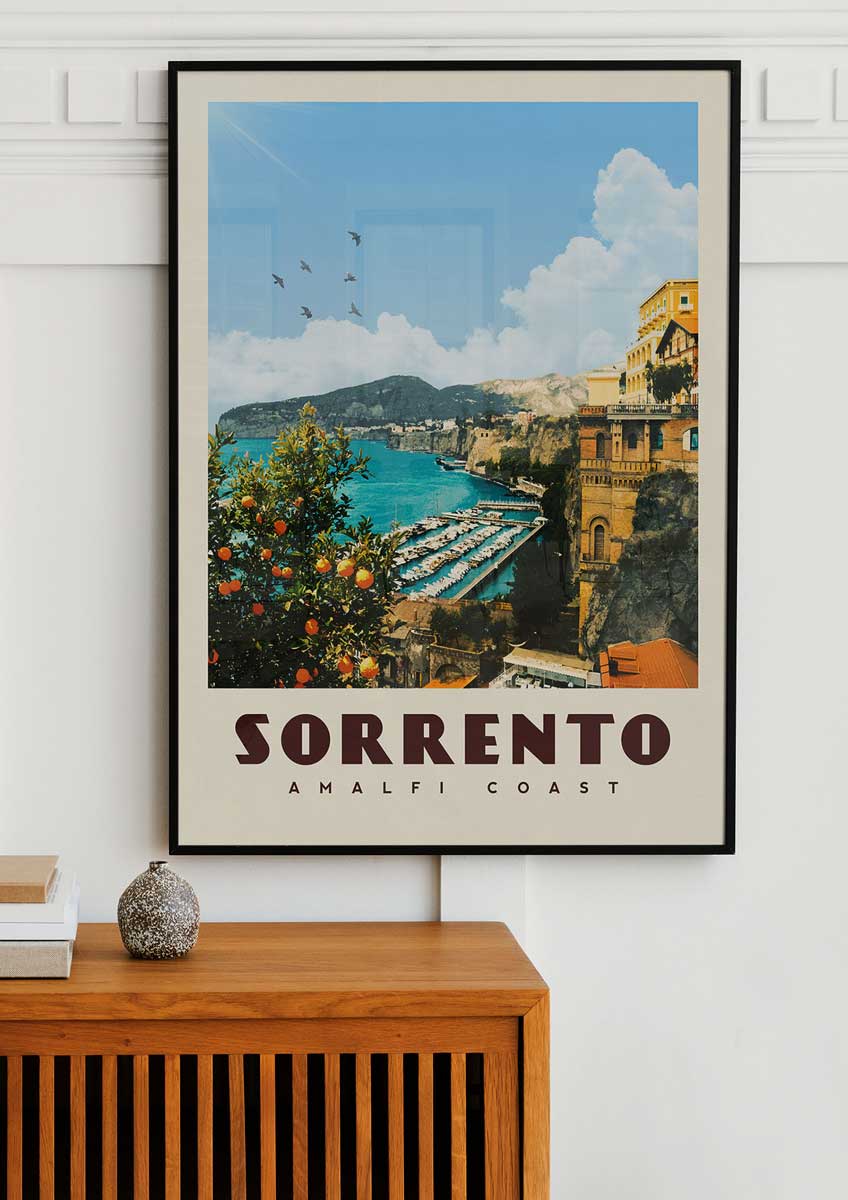 Sorrento, Italy - Vintage Travel Print