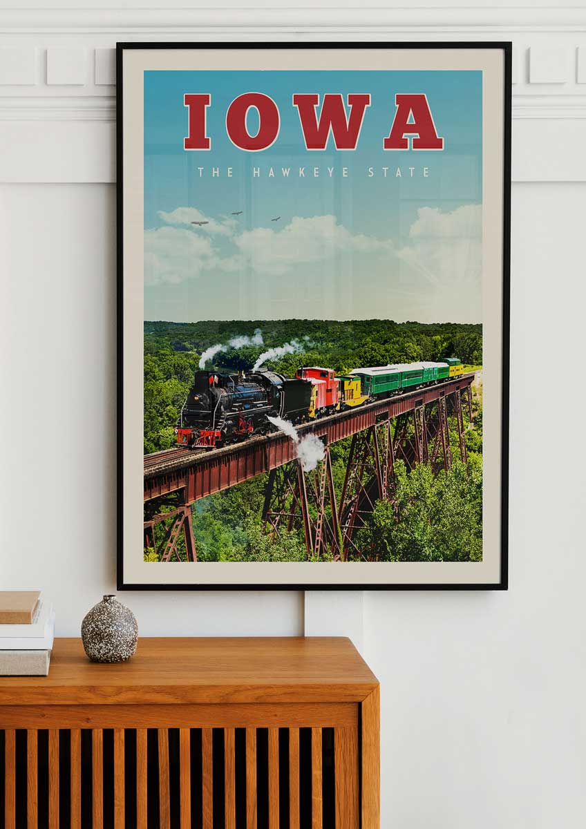 Iowa - Vintage Travel Poster