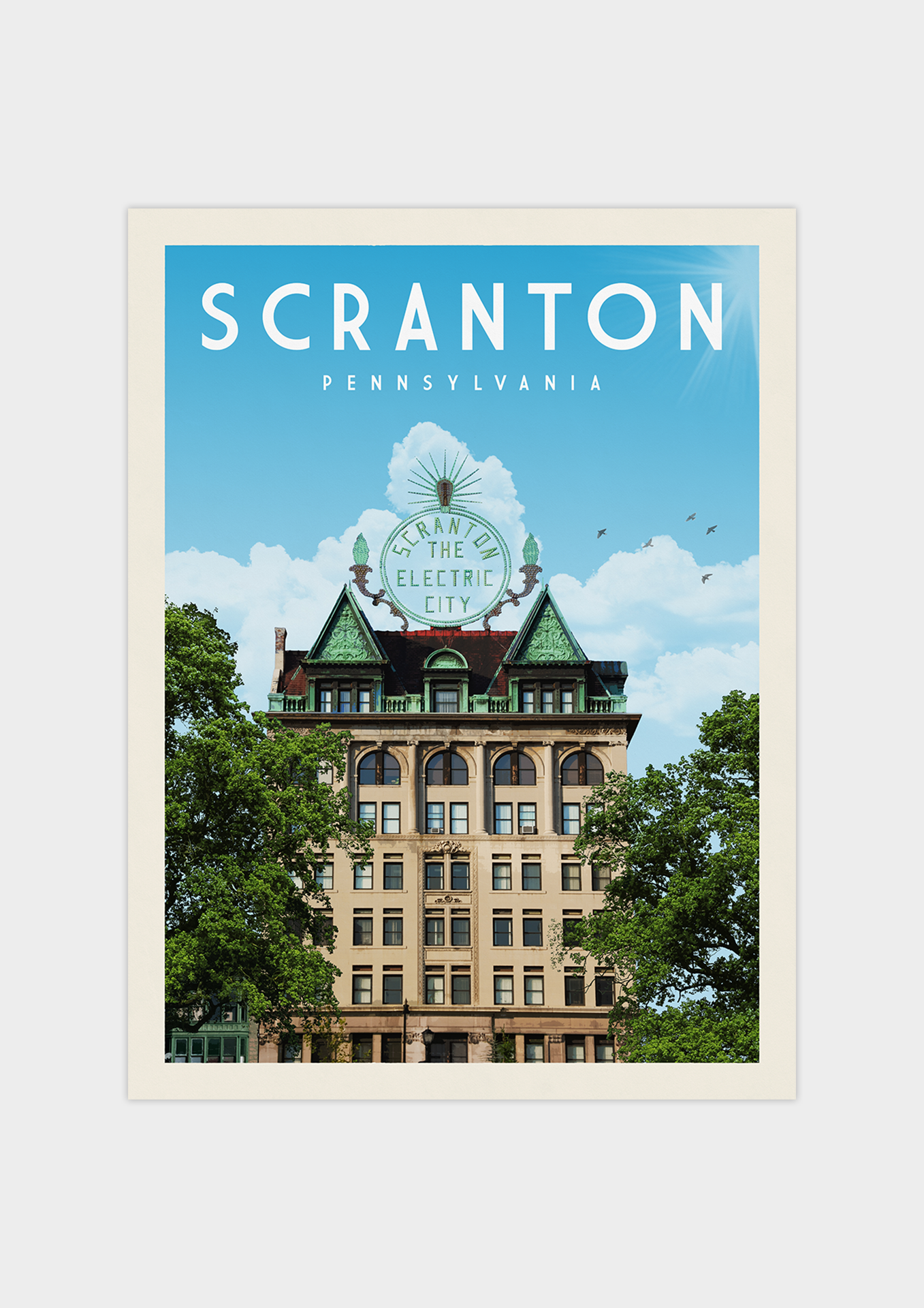 Scranton, Pennsylvania Vintage Wall Art Travel Poster | Vintaprints