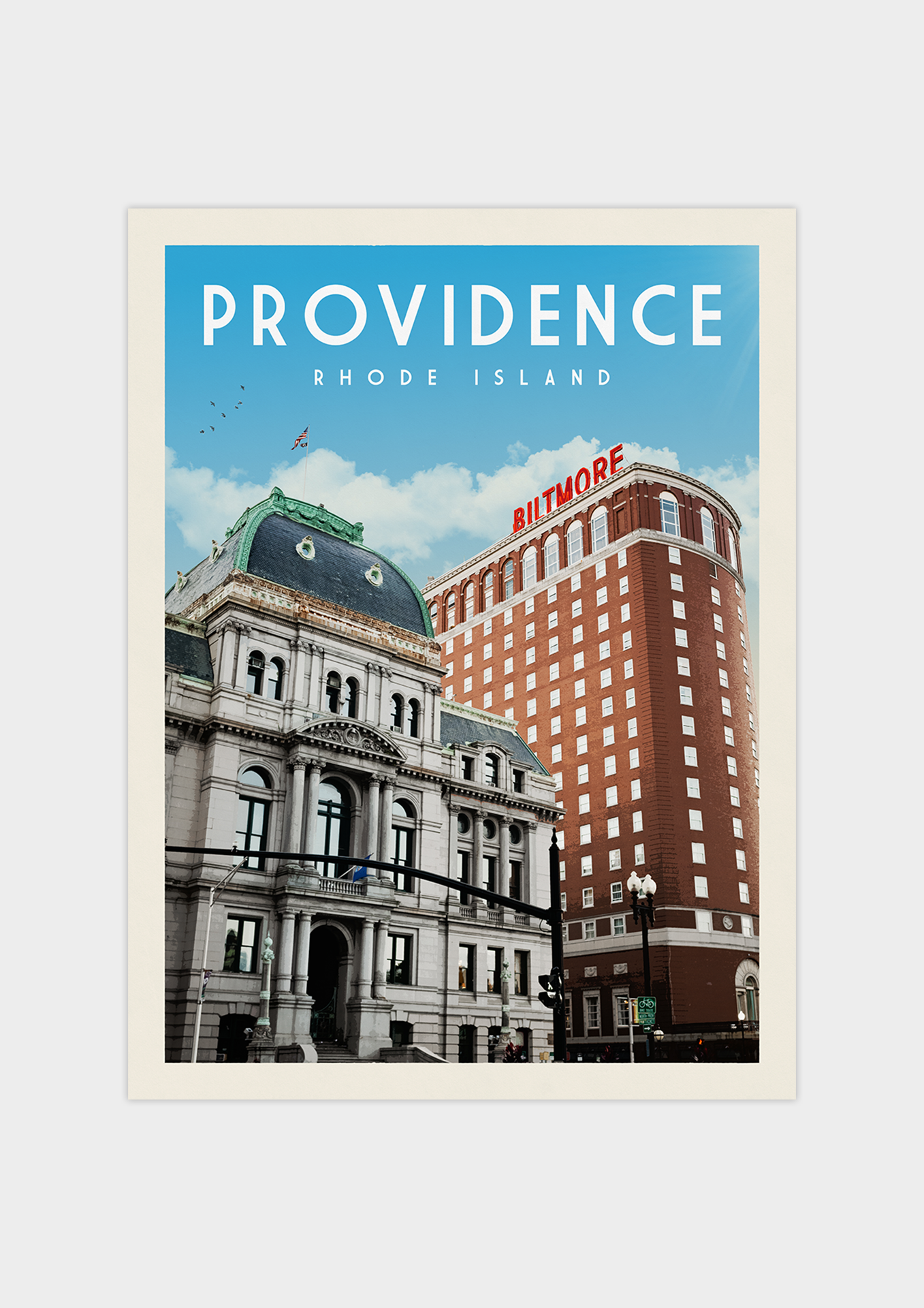 Providence, Rhode Island Vintage Wall Art Travel Poster | Vintaprints