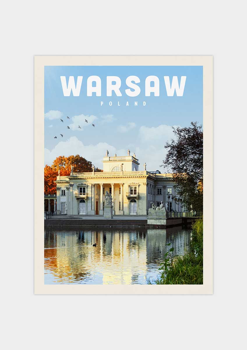 Warsaw, Poland - Vintage Travel Poster