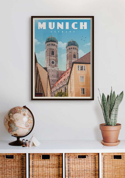 Munich, Germany - Vintage Travel Print