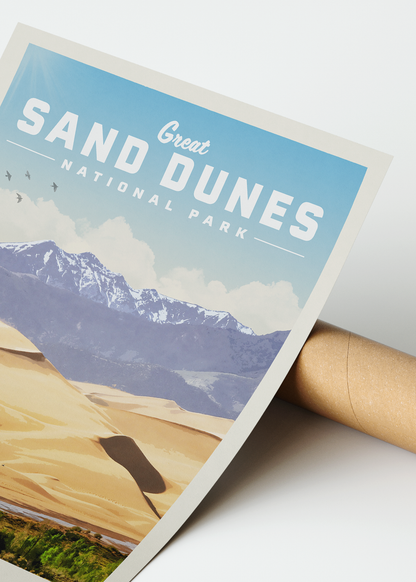 Great Sand Dunes National Park - Vintage Travel Print