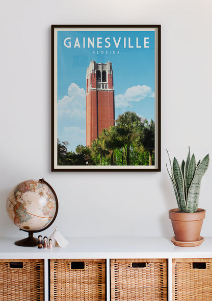 Gainesville, Florida - Vintage Travel Poster