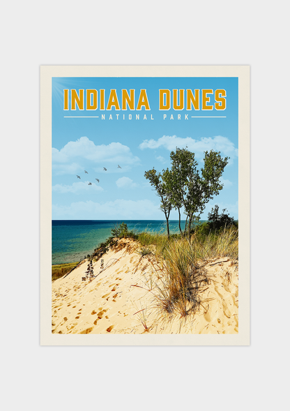 Indiana Dunes National Park - Vintage Travel Print