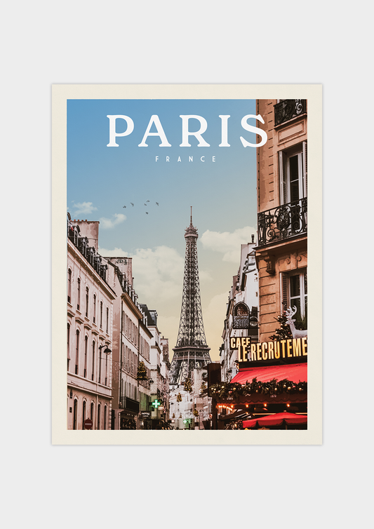 Paris, France - Vintage Travel Print