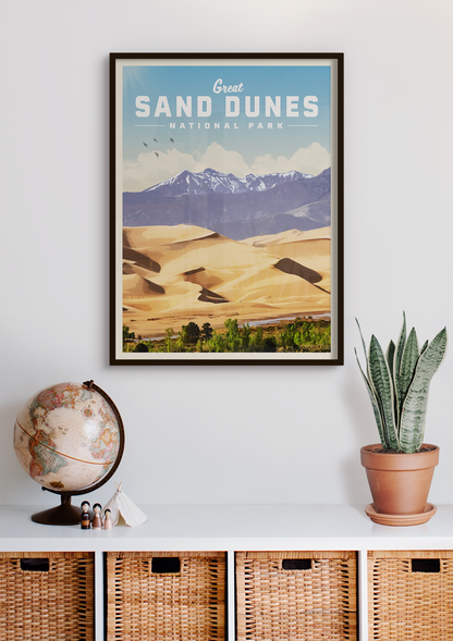 Great Sand Dunes National Park - Vintage Travel Print